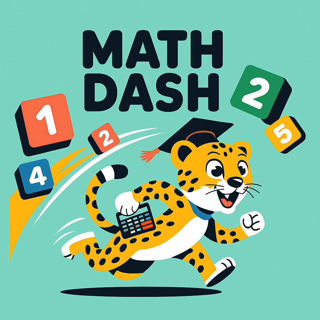 Math Dash Leopard Icon
